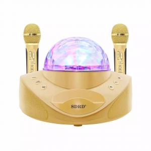 Бездротова караоке система SDRD на два мікрофони з LED диско кулею SD-308. Photo 2