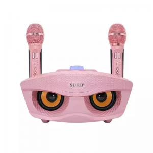 Бездротова караоке система SDRD на два мікрофони з колонкою SD-306 рожева. Photo 2