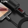 Кабель синхронизации Topk Display USB 1m 2.4A (TK27U-VER2) MicroUSB Black быстрая передача данных