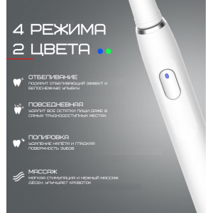 Електрична звукова зубна щітка Seago Sonic SG551 доросла біла. Photo 3