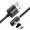 Магнітний кабель Topk USB 1m 2.1A 360 ° (TK51i-VER2) MicroUSB Black для заряджання смартфона. Photo 1