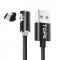 Магнітний кабель Topk USB 1m 2.1A 360 ° (TK51i-VER2) MicroUSB Black для заряджання смартфона. Photo 2