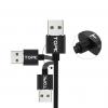 Магнитный кабель Topk USB 1m 2.1A 360° (TK51i-VER2) MicroUSB Black для зарядки смартфона