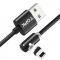 Магнітний кабель для заряджання Topk USB 2m 2.1A 360° (TK51i-VER2) Llightning Black для гаджетів Iphone. Photo 1
