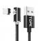Магнітний кабель для заряджання Topk USB 2m 2.1A 360° (TK51i-VER2) Llightning Black для гаджетів Iphone. Photo 2