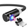 Магнитный кабель для зарядки Topk USB 2m 2.1A 360° (TK51i-VER2) Llightning Black для гаджетов Iphone