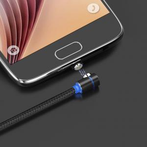 Магнітний кабель для заряджання Topk USB 2m 2.1A 360° (TK51i-VER2) Type-C Black magnetic. Photo 3