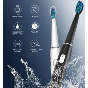 Звуковая зубная щетка электрическая 4 режима + 8 насадок + кейс для хранения Seago SG551. Photo 2
