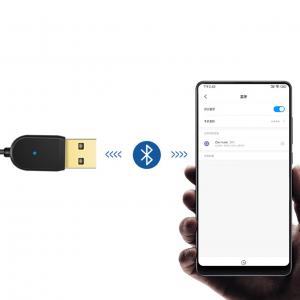 Аудіоадаптер Lesko Bluetooth 5.0 AUX 3.5 mm бездротовий передавач. Photo 2