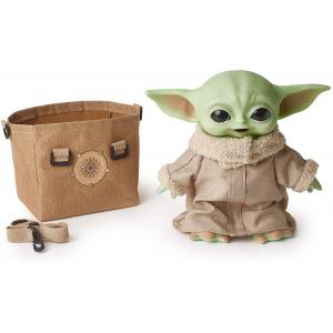Малюк Йода іграшка Мандалорець зі звуком Грогу в сумці інтерактивний Star Wars Mattel