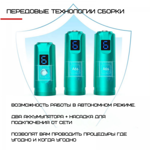 Бездротовий дермапен Dr.Pen А6s 6 режимів + 2 насадки автономний електричний мезоролер для обличчя та тіла. Photo 3