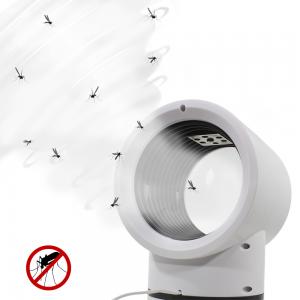Електричний знищувач комарів Lesko WD-09 White відлякувач-пастка для комах з підсвічуванням USB