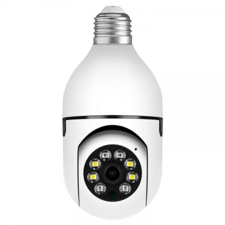 Безпровідна поворотна WIFI камера лампочка з датчиком руху і нічним баченням з ик підсвічуванням Full HD