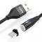 Магнітний кабель для заряджання Topk Llightning Black USB 1m Quick Charge 5A та синхронізації швидка зарядка. Photo 1