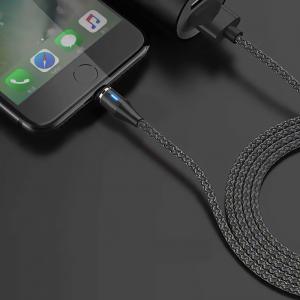Магнитный кабель для зарядки Topk Llightning Black USB 1m Quick Charge 5A и синхронизации быстрая зарядка. Photo 2