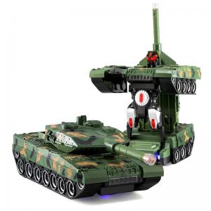 Іграшка робот трансформер танк на радіокеруванні зі світлом і звуком + обертання на 360° на акумуляторі