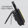Портативный брелок фонарик 4в1 на аккумуляторе со складной подставкой чёрный