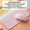 Бездротова клавіатура та миша з UA розкладкою міні ультратонка Bluetooth на акумуляторі для ПК комп'ютера планшета на Android і IOS рожева. Photo 2