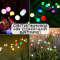 Ліхтар світильник для саду 1 гілка 6 різнокольорових ліхтариків для клумби на дачу 2в1 на сонячній батареї з датчиком світла YIIOT. Photo 2