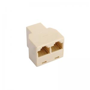 Переходник разветвитель Lesko RJ45 2 гнезда для сетевого Ethernet интернет кабеля. Photo 3