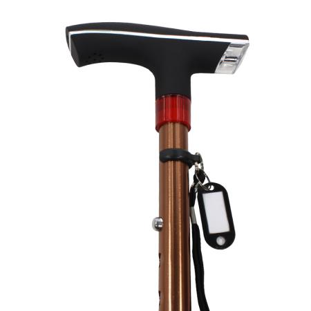 Телескопічна тростина Trusty Cane Lesko 21329 з ліхтариком складана на 4-х опорах для людей похилого віку