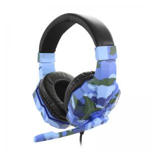 Провідна гарнітура SOYTO SY830MV Camouflage Blue з мікрофоном для спілкування по скайпу комп'ютерна для геймерів