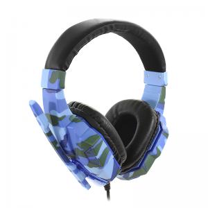 Провідна гарнітура SOYTO SY830MV Camouflage Blue з мікрофоном для спілкування по скайпу комп'ютерна для геймерів. Photo 3