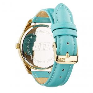 Ремінець для годинника ZIZ (небесно - блакитний, золото). Photo 2