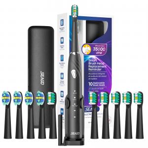 Електрична звукова зубна щітка бездротова Seago Sonic SG2316 10 насадок + кейс для зберігання + підставка доросла. Photo 2 Електрична звукова зубна щітка бездротова Seago Sonic SG2316 10 насадок + кейс для зберігання + підставка доросла. Photo 2