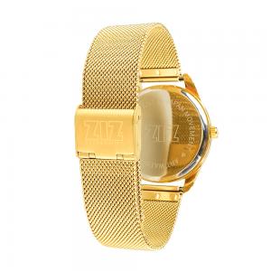Годинник ZIZ Золотим по білому на металевому браслеті. Photo 2