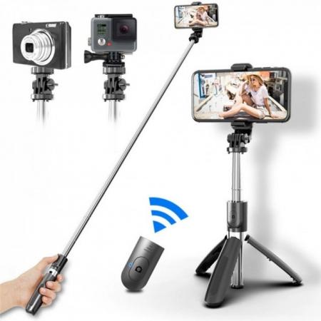 Універсальний штатив тринога для телефону Selfie Stick L02 Bluetooth монопод-трипод селфі палиця