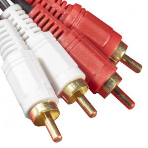 Универсальный кабель Lesko 2RCA-2RCA 1.5м многофункциональный надежный качественный износостойкий . Photo 2