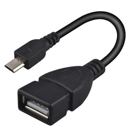 Перехідник Lesko microUSB/USB OTG Black для смартфона універсальний флешка мишка клавіатура