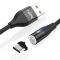 Магнітний кабель для заряджання смартфона Topk USB 2m MicroUSB Quick Charge 5A (AM60). Photo 1