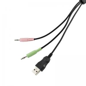 Провідна гарнітура FOREV FV-G99 Black навушники з мікрофоном 2х3.5 мм + USB для смартфона ПК. Photo 3