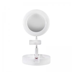 Кільцева лампа Seleven G3 White складана з тримачем для телефону та дзеркалом бьюті блогерам