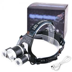 Ліхтар Bailong Police 3000-T6+2XPE (2х18650, 5 режимів, Zoom, 1500 люмен) налобний ліхтар з лінзою