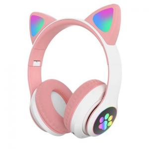Бездротові навушники з котячими вушками та RGB підсвічуванням Cat VZV 23M, різні кольори
