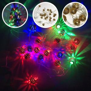 Гірлянда світлодіодна металеві кульки, різнокольорова, дріт прозорий, 3 м. Photo 2