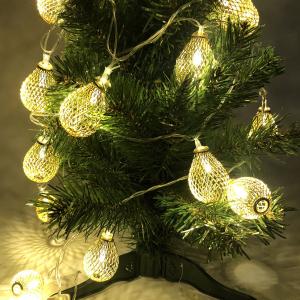 Гірлянда світлодіодна теплий білий металеві кульки 2м. Photo 3