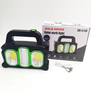 Ліхтар ручний на сонячній батареї 3в1 HB-6168 LED 2 COB з боковою лампою, 3 режими з функцією Power Bank. Photo 2