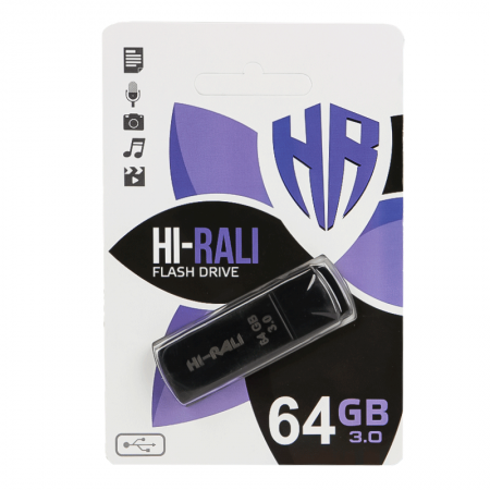 Флеш-накопичувач 64 GB Black Hi-Rali Taga Series USB 3.0