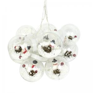 Светодиодная гирлянда Lesko Y005 Snowman теплый свет 3.5 м праздничная новогодняя светящиеся шары. Photo 3