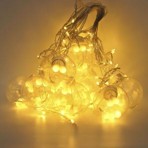 Світлодіодна гірлянда Lesko YLX-027 Balls Тепле світло 2.5 м новорічні кулі на вікно. Photo 2