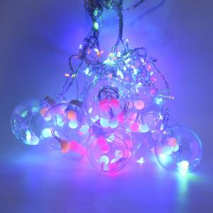 Светодиодная гирлянда Lesko YLX-027 Balls цветной свет 2.5 м новогодние шары на окно. Photo 2