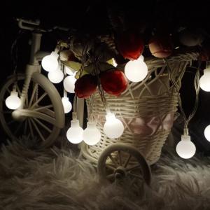 Світлодіодна гірлянда Lesko YQ001 Balls холодний колір 10м новорічні світильники. Photo 2