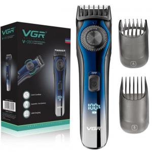 Професійний акумуляторний тример для бороди та вусів з дисплеєм VGR V-080