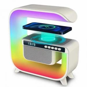 Ночник аккумуляторный RGB G3 с беспроводной зарядкой и Bluetooth колонкой