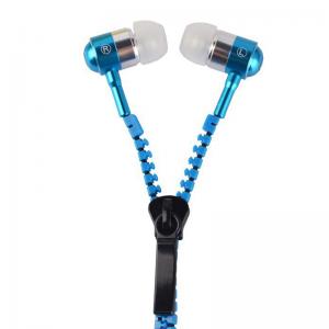 Гарнітура вакуумна Lesko ZIP Змійка Синя з мікрофоном для смартфона розмов прослуховування музики. Photo 2