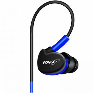 Гарнитура FONGE S500 Синяя вакуумная для занятий спортом с креплением за ухом. Photo 2